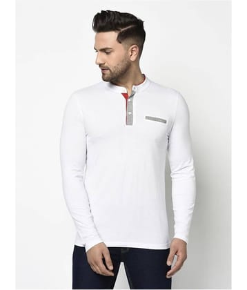 Glito Pack of 1 Cotton Blend Regular Fit Men's T-Shirt ( White )