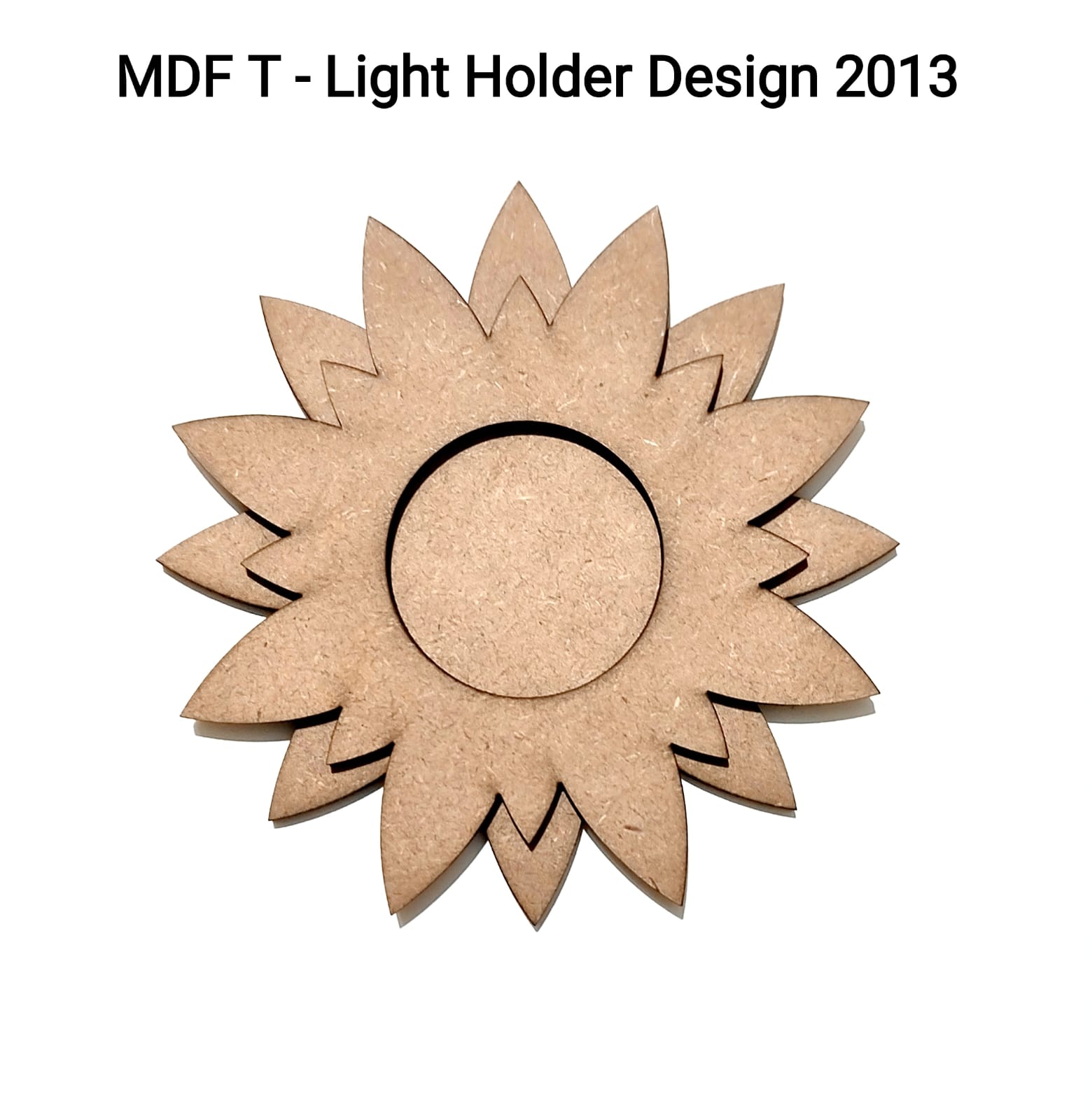 Brand Zero MDF Tea Light Holder Double Layer - Design BZMDFTEALHDDL2013