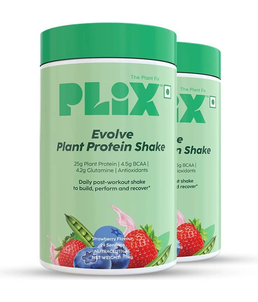 Plix - EVOLVE Performance Plant Protein Powder Plant Protein Powder ( 2 kg Strawberry )