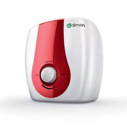 AO Smith SGS-PLUS-006 Storage 6 Litre Vertical Water Heater (Geyser) White Express Heat 5 Star AO Smith SGS-PLUS-006 Storage 6 Litre Vertical Water Heater (Geyser) White Express Heat 5 Star - White/Red / Standard