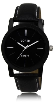 LOREM Black Mate Finish Analog Watch for Men LR05-UF