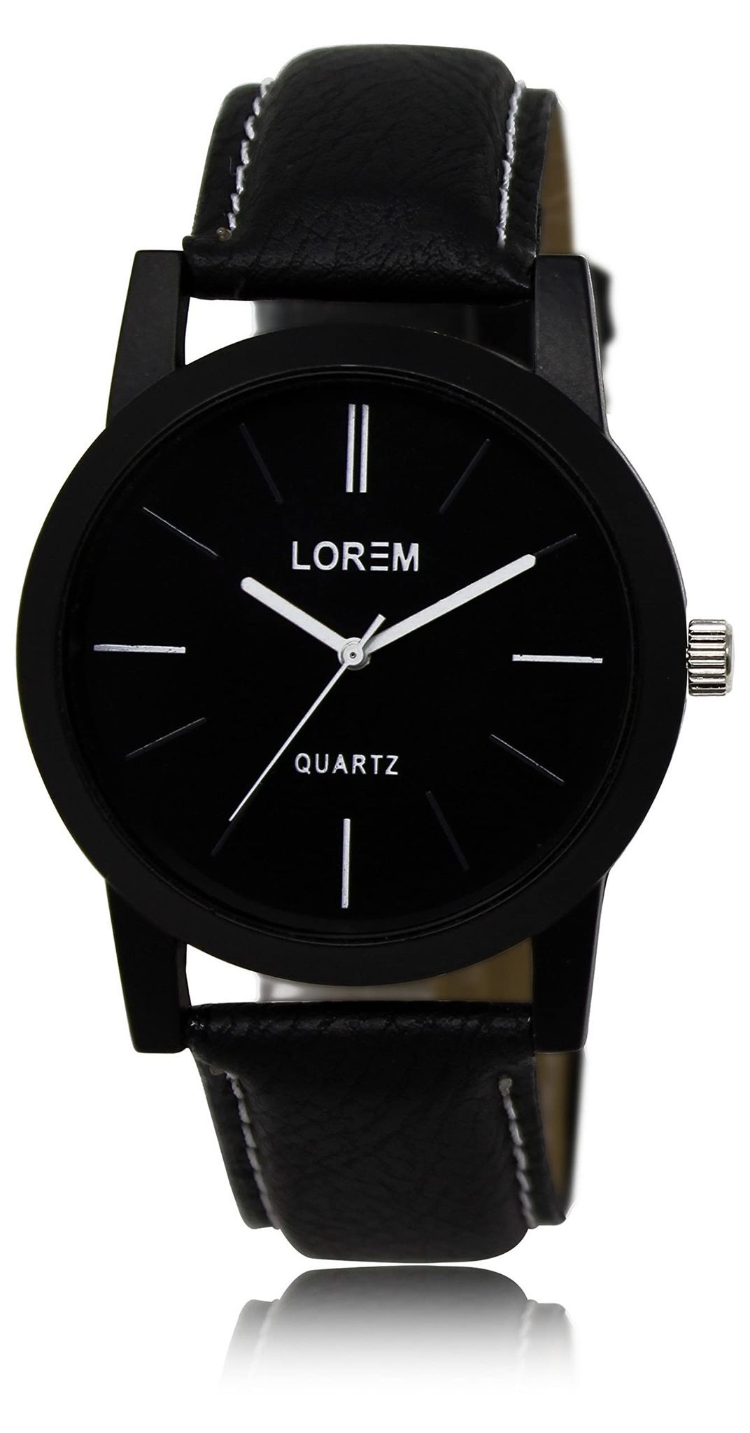 LOREM Black Mate Finish Analog Watch for Men LR05-UF