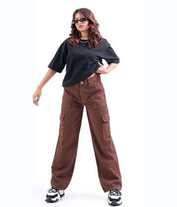 9x denims Women's Regular Fit High-Rise Jeans ( Brown )