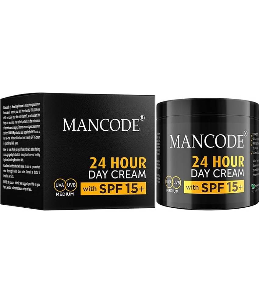 Mancode 24 Hours Day Cream for Men With SPF 15+, Brightening Face Cream for Men (Pack of 1)