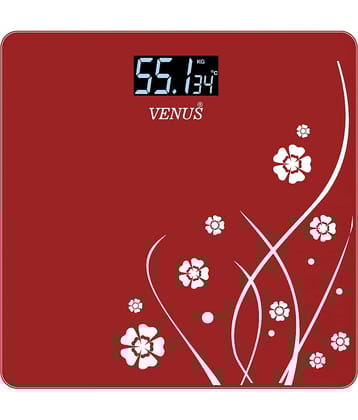 Venus Digital Electronic LCD Personal Health Body Fitness Bathroom Weighing Scale EPS-2001 Red Red