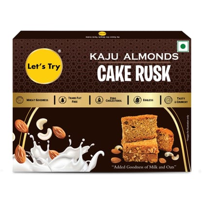 Let's Try Kaju Almond Cake Rusk - 200g
