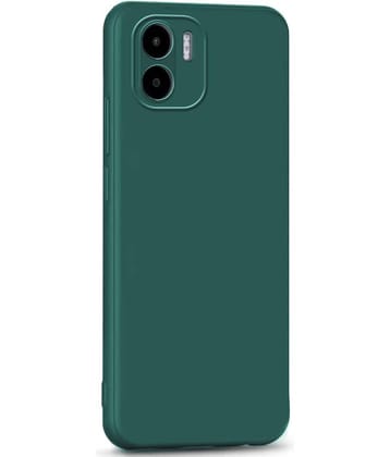 ZAMN - Green Silicon Plain Cases Compatible For Xiaomi Redmi A1 ( Pack of 1 )