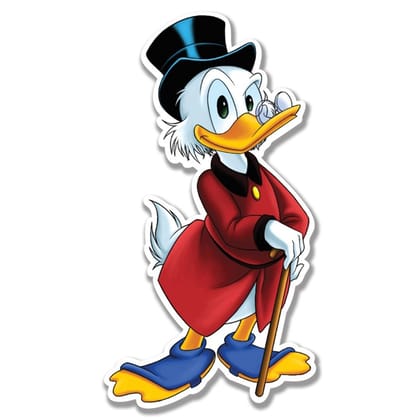 Uncle Scrooge McDuck Fridge Magnet  Cartoon Sticker for Kids, Birthday Return Gift