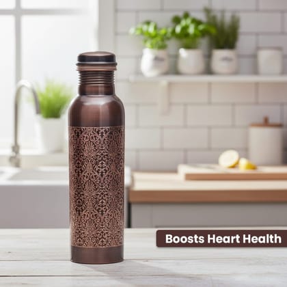 Vintage Design Copper Bottle - Elegant & Traditional Drinkware