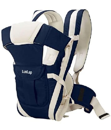 Aurapuro Kids 4-in-1 Adjustable Baby Carrier Cum Kangaroo Bag/Honeycomb Texture Baby Carry Sling/Back/Front Carrier for Baby with Safety Belt and Buckle Straps (Blue)