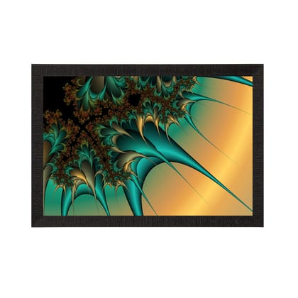 Abstract Green & Yellow Satin Matt Texture UV Art Painting