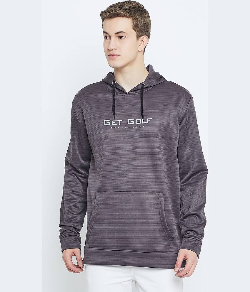 GET GOLF Fleece Hooded Men's Sweatshirt - Grey ( Pack of 1 )