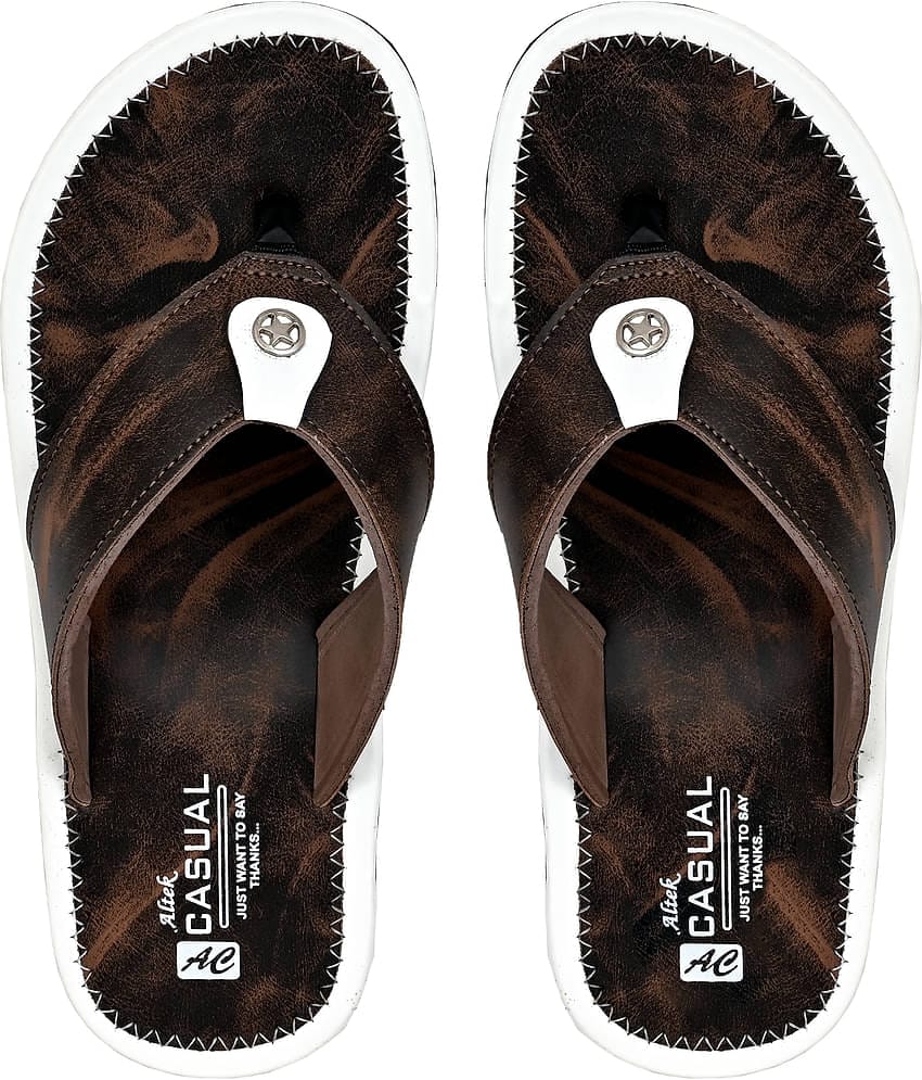 Altek - Brown Men's Thong Flip Flop