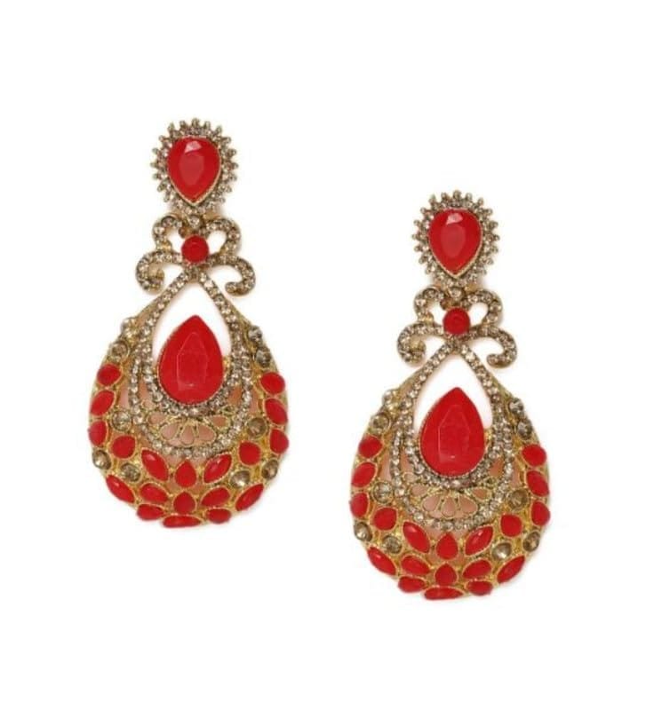 Generic Women's Rose Gold Plated Alloy Earrings-PID47283
