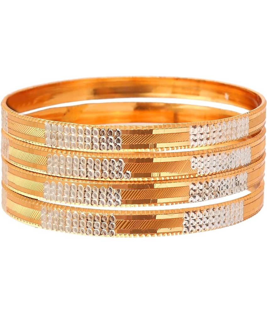 Jewar Mandi - Gold Bangle ( Pack of 4 )
