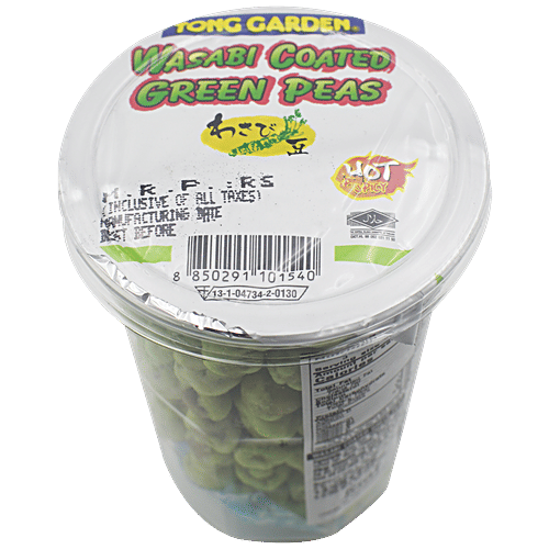 Tong Garden Wasabi Coated Green Peas - Horseradish Flavour, Hot & Spicy, 90 g Cup