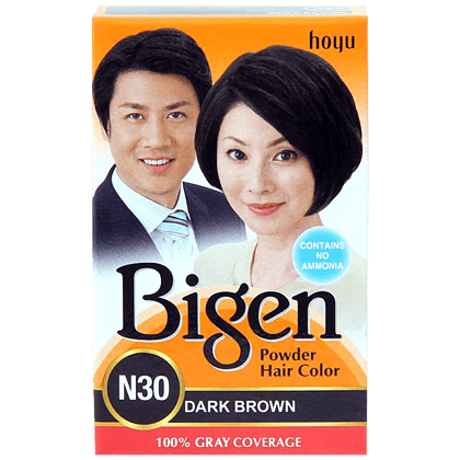 Bigen Powder Hair Color N30 Dark Brown, Net Weight 6 g