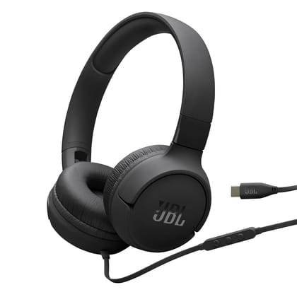 JBL Tune 520C On-Ear Type C Wired Headphone, Pure Bass Sound,3-Button Remote with Microphone