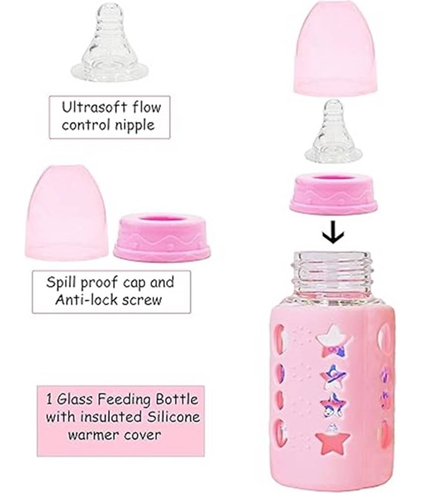 aurapuro 120 Multicolor Feeding Bottle ( Pack of 4 )