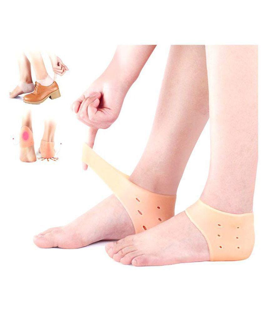 SELVA FRONT ANKLE Silicone Moisturising Heel Pad Socks Support Free Size