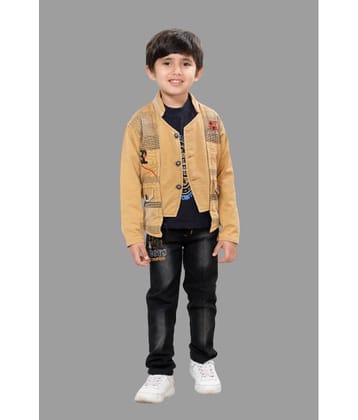 DKGF Fashion Pack of 1 Boys Cotton Blend Shirt & Pants Set ( Light Grey )