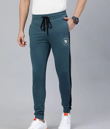 The Indian Garage Co. Slim Flat Mens Joggers - Teal ( Pack of 1 ) - None