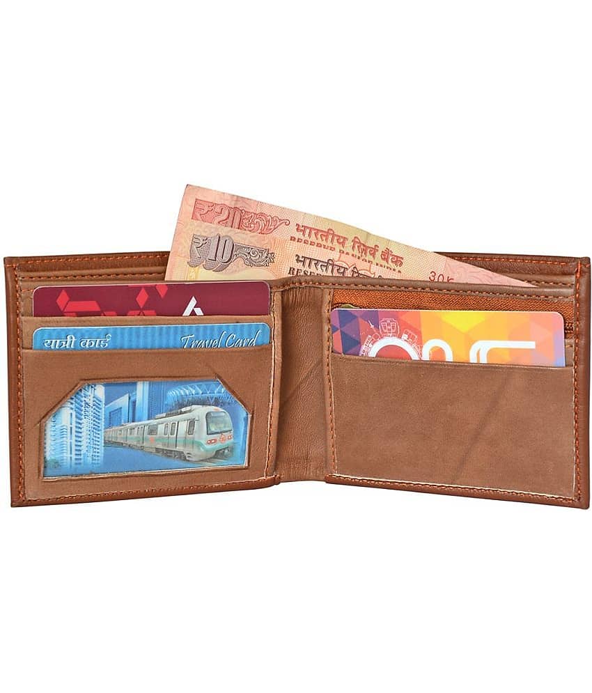 Loopa PU Tan Casual Regular Wallet