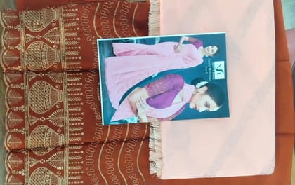 CREEM COLOR SAREE WITH BLOUSE