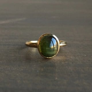 Cat's Eye Stone Ring Adjustable Ring for Women