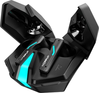 HOPPUP Xo6 Gaming Earbuds with 35MS Low Latency, RGB LED, 13MM Drivers & 50H Playtime Bluetooth (Coal Black, True Wireless) HOPPUP Xo6 Gaming Earbuds with 35MS Low Latency, RGB LED, 13MM Drivers & 50H Playtime Bluetooth (Coal Black, True Wireless) - Blac