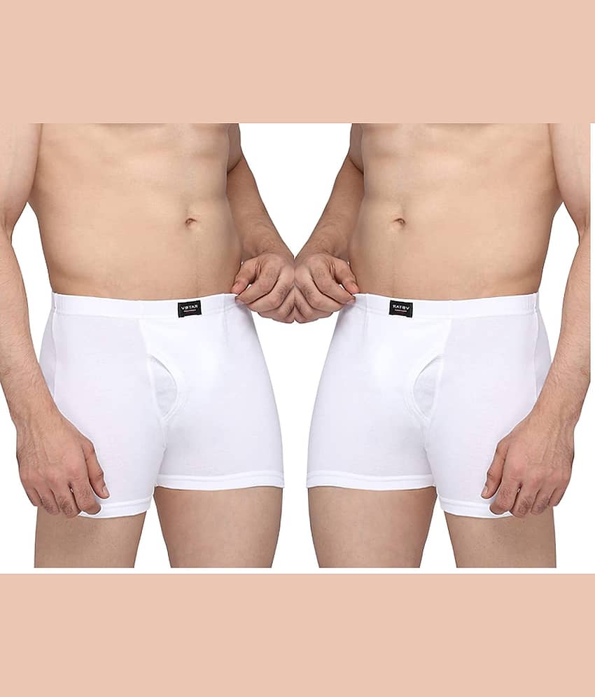 VEE SAA Pack of 2 Cotton Trunks For Men's ( White )