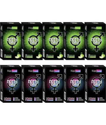 NottyBoy Fruit Flavoured and Ribs Dots Contour Over Time Condoms - Pack of 100