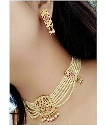 gilher - Gold Alloy Necklace Set ( Pack of 1 )
