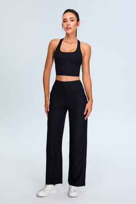 Lino Noir Halter Top