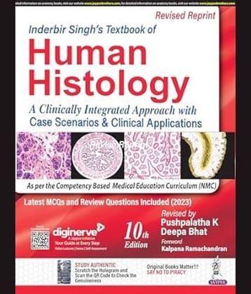 Inderbir Singh's Textbook of Human Histology 10th edition 2023