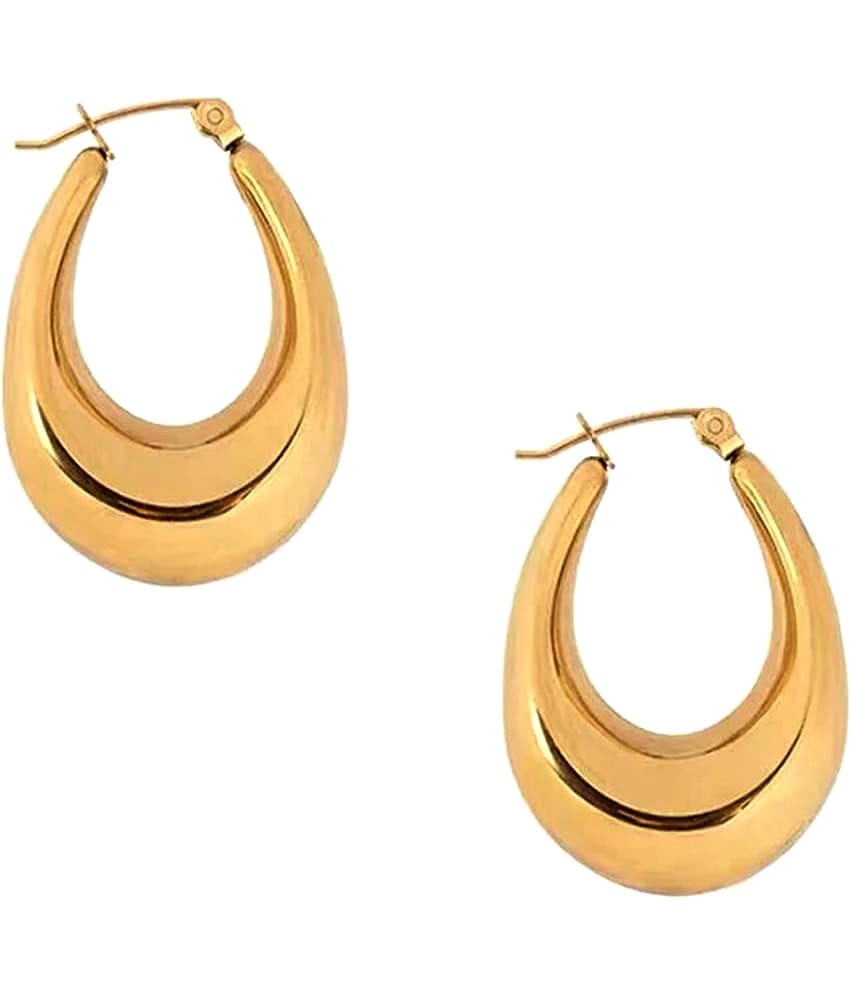 FASHION FRILL Gold Bali Earrings ( Pack of 2 )
