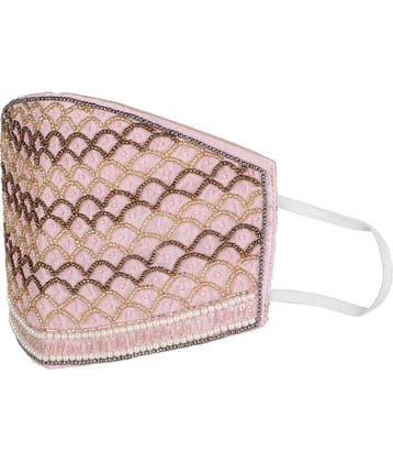 Anekaant - Pink Cotton Mask ( Pack of 1 )
