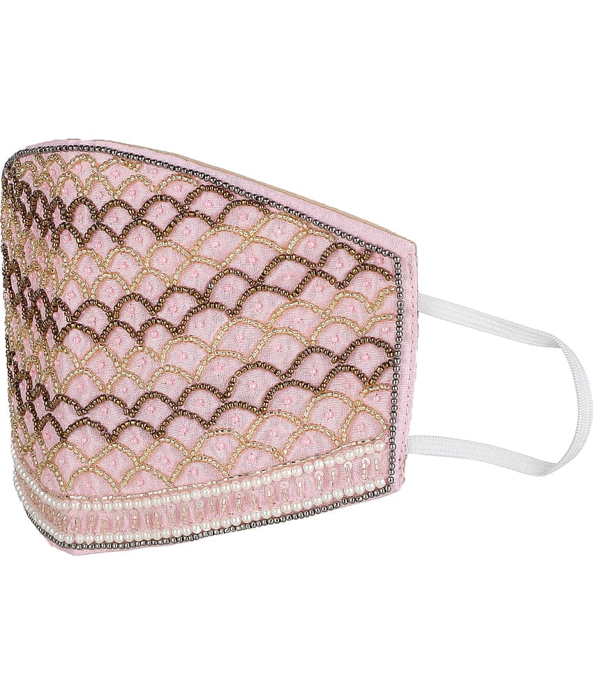 Anekaant - Pink Cotton Mask ( Pack of 1 )