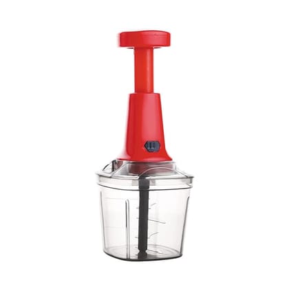 Signoraware Multipurpose Manual Vegetable, Dry Fruit and Onion Handy Quick Chopper Machine  with 6 Stainless Steel Blades (1000 Ml) Set Of 1 (Multi Color)