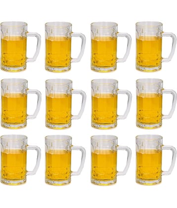 Somil Beer Mug Glasses Set,  400 ML - (Pack Of 12)