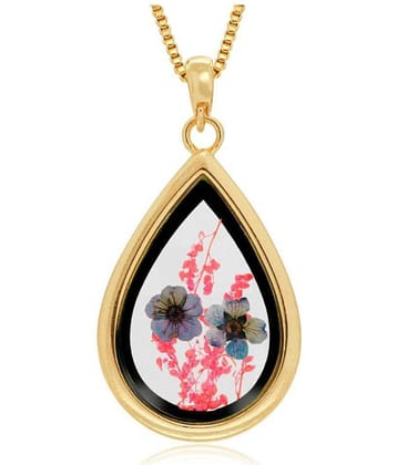 Spargz Floral Office Wear Dimond Alloy Multicolor Pendant For Women