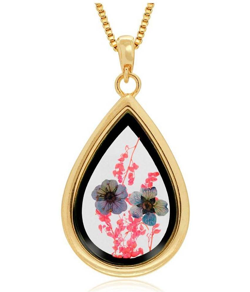 Spargz Floral Office Wear Dimond Alloy Multicolor Pendant For Women