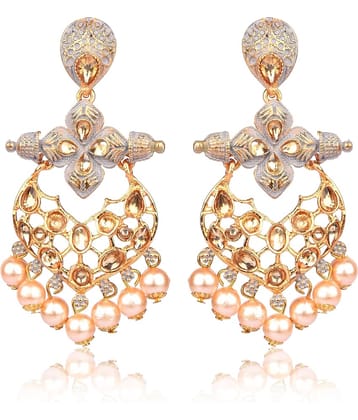 Darshini Designs - Gray Chandbalis Earrings ( Pack of 1 )