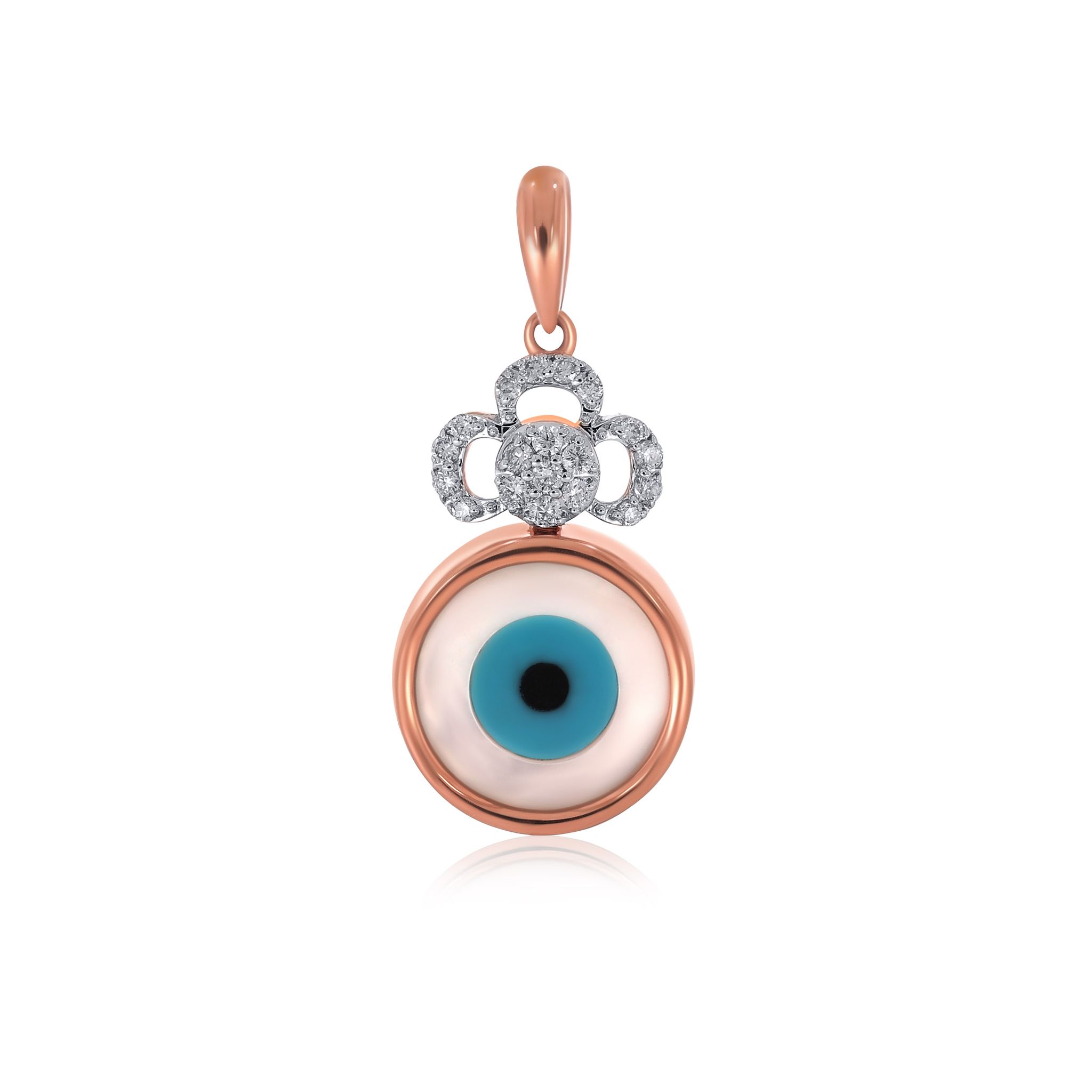 Senco Gold Modish Good Luck Diamond Pendant (2.8 gram / 0.14 Ct / HI-SI / 18K Rose Gold)