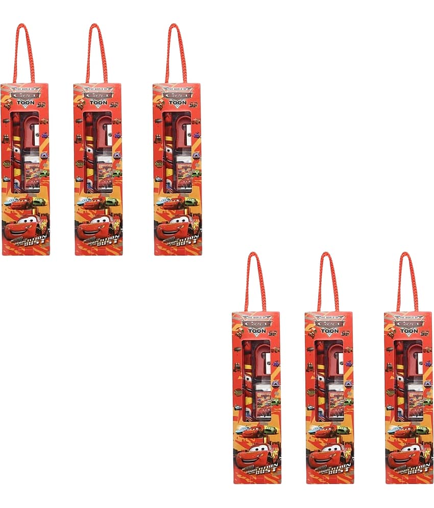 Kalra Magic 6pcs Stationery Set for Return Gifts Birthday Party for kids Pencil Scale Eraser Best Birthday Return Gifts for Kids in Bulk Return Gift For Kids Birthday Age 6-10 6-12 3 4 5 6 7 8 12