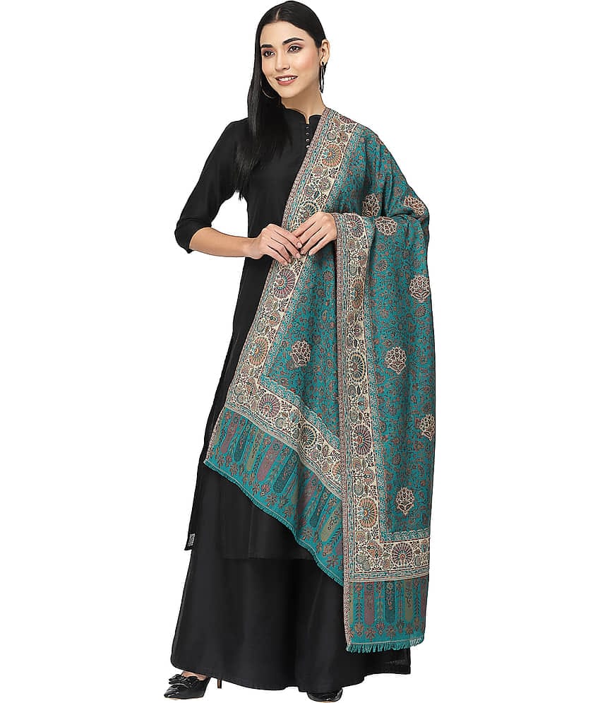 Anekaant Green Self Design Shawl - ( Pack of 1 )