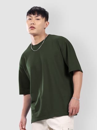 Oversize Plain Olive T-shirt Oversize Plain Olive T-shirt