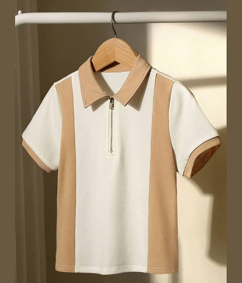 Try This Cotton Blend Regular Fit Colorblock Half Sleeves Men's Henley T-Shirt - White ( Pack of 1 )