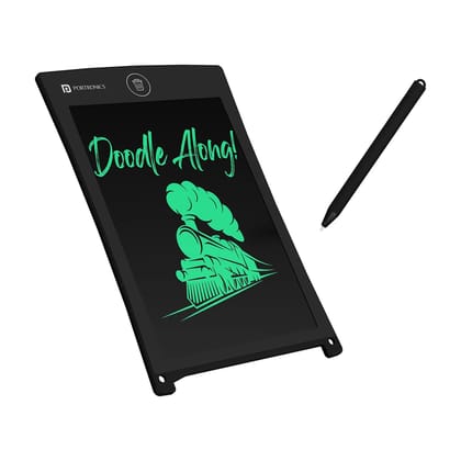 Portronics Ruffpad E-Writer 21.59Cm (8.5-inch) LCD with 4 Magnet, Stylus Drawing Handwriting Board (Blue)