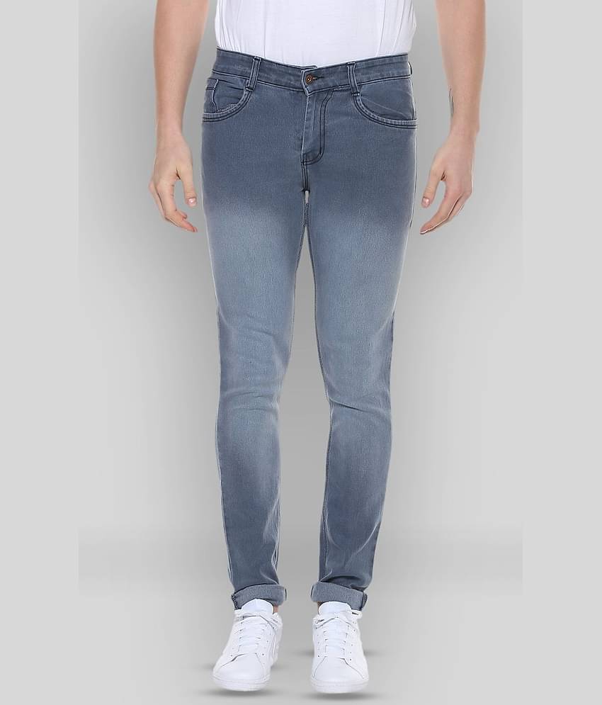 Urbano Fashion - Grey 100% Cotton Slim Fit Men's Jeans ( Pack of 1 )